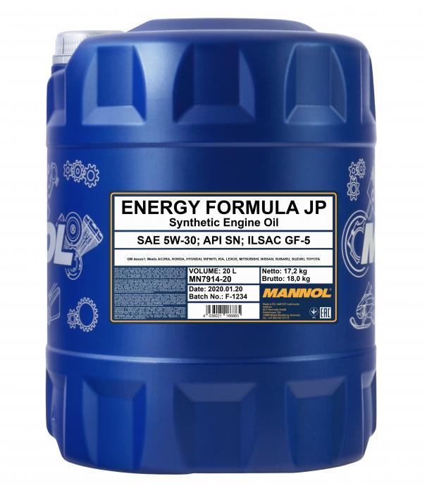 Mannol - 7914 Energy Formula JP 5W-30 20L Engine Oil