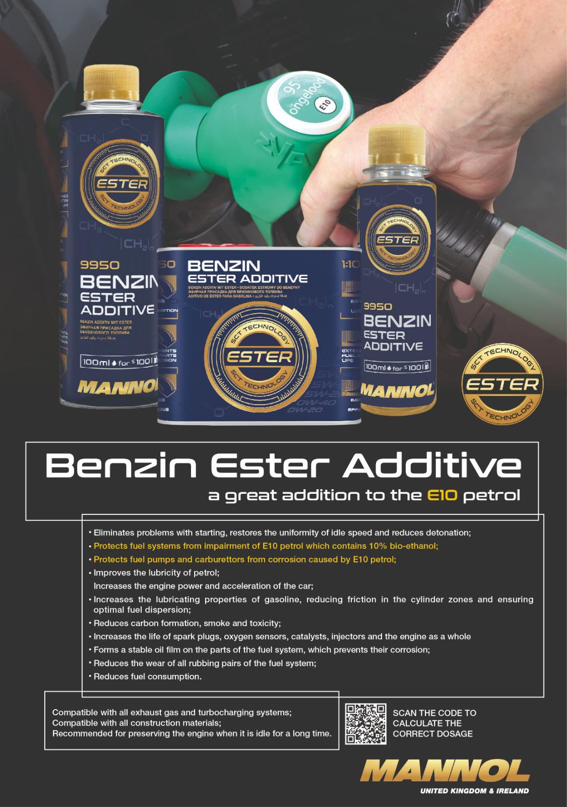 Mannol - 9950 Benzin Ester Additive - E10 - 250ml