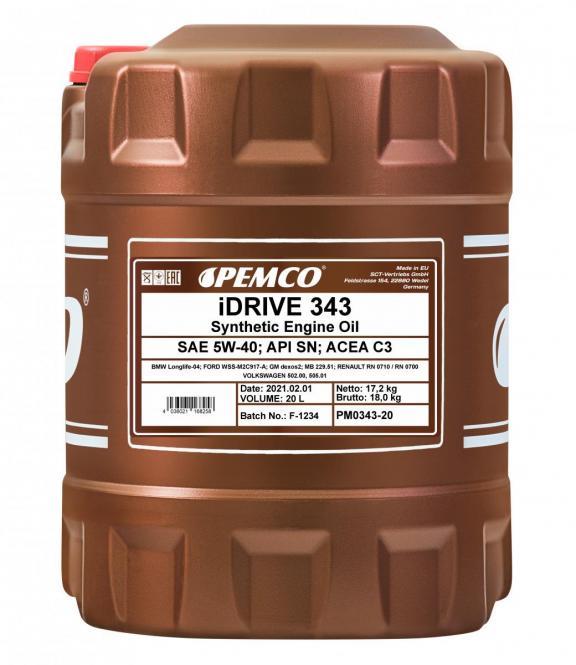 Pemco - iDRIVE 343 5W-40 20L Engine Oil
