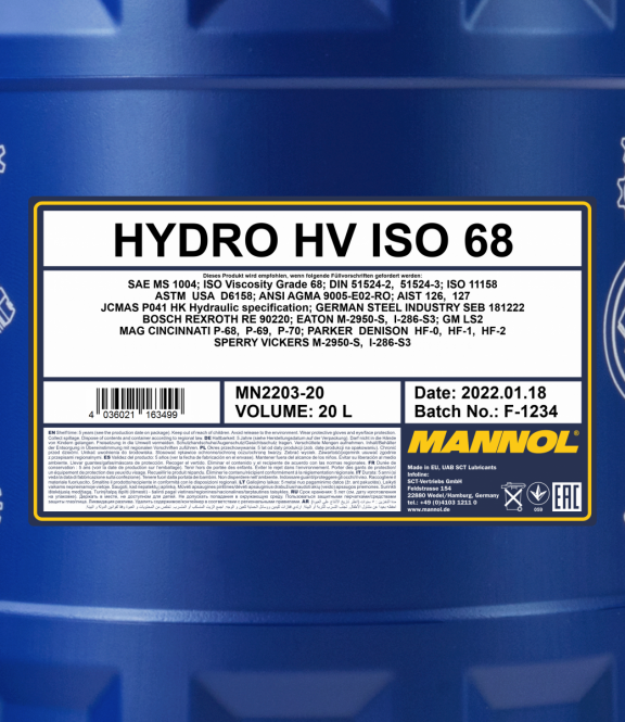 Mannol - 2203 Hydro HV ISO 68