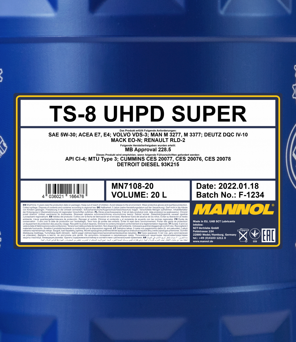 Mannol - 7108 TS-8 SUPER UHPD 5W-30