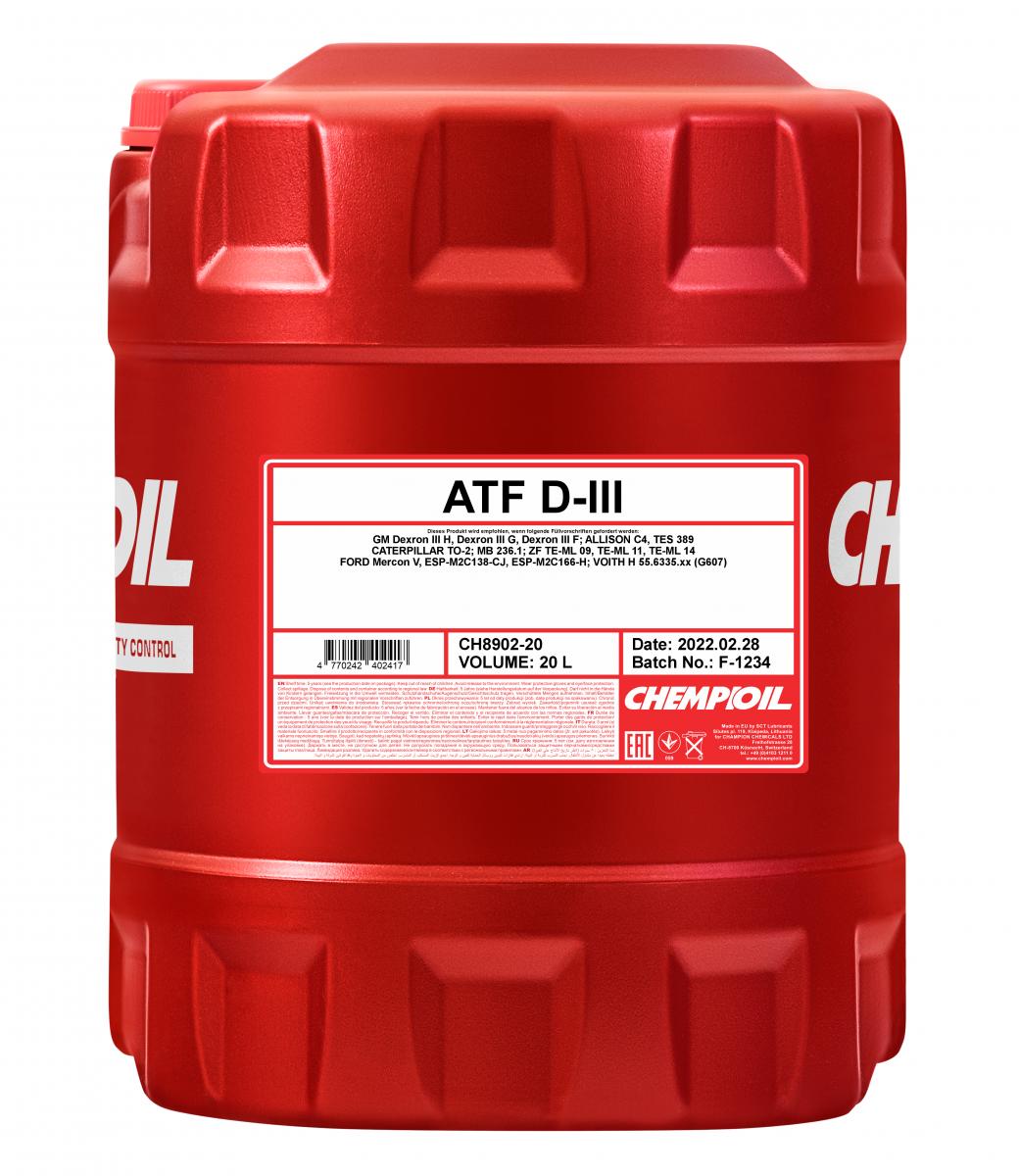 Chempioil 8902 ATF D-III Automatic Transmission Fluid