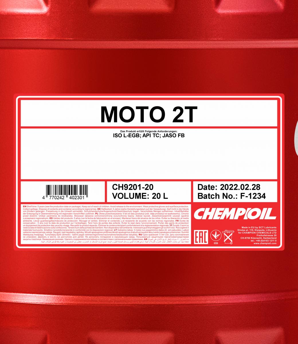Chempioil MOTO 2T 20L Engine Oil Motorbike Oil 2-Stroke Engine Oil
