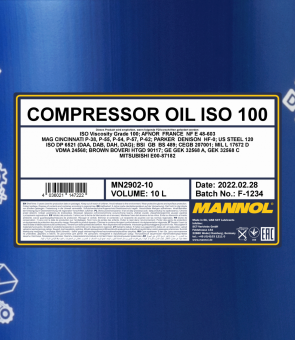 Mannol - 2902 Compressor Oil ISO 100
