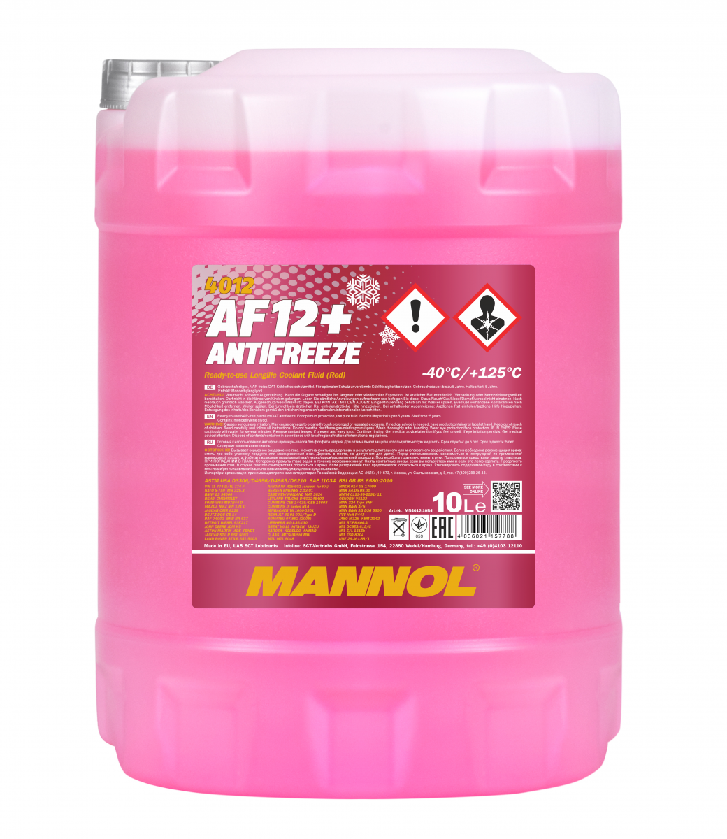 Mannol - 4012 Antifreeze AF12+ (Concentrated to -40) Longlife