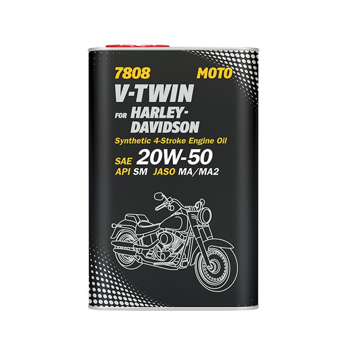 Mannol - 7808 V-TWIN for Harley Davidson 20W-50 1L Engine Oil Motorbike Oil 2-Stroke Engine Oil