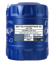 Load image into Gallery viewer, Mannol - 2601 TO-4 Powertrain SAE 10W Manual Transmission Fluid 20L
