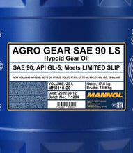 Load image into Gallery viewer, Mannol - 8110 Agro Gear 90 LS
