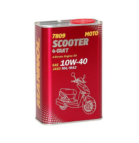 Mannol - 7809 Scooter 4-Takt 10W-40 1L Engine Oil Motorbike Oil 2-Stroke Engine Oil
