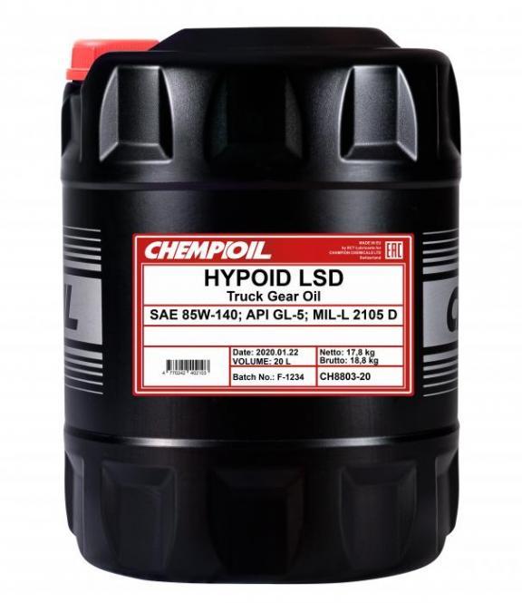 Chempioil - 8803 Hypoid LSD 85W-140 20L