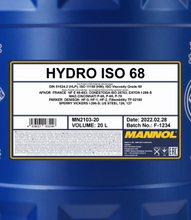 Load image into Gallery viewer, Mannol - 2103 Hydro ISO 68
