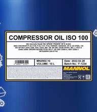 Load image into Gallery viewer, Mannol - 2902 Compressor Oil ISO 100
