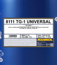 Load image into Gallery viewer, Mannol - 8111 TG-1 Universal 75W-80 Manual Transmission Fluid
